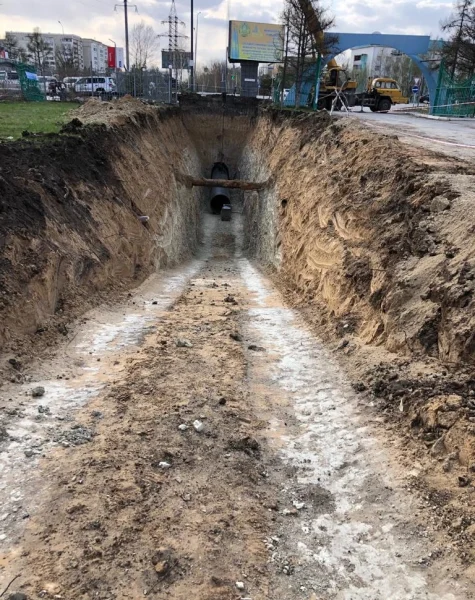 Устройство траншеи